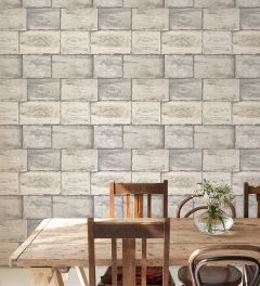 CK36612 Wine Crates Wallpaper Grey, Ivory CREATIVE KITCHENS Norwall Wallcovering