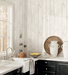 CK36615 Barn Board Wallpaper Light Grey CREATIVE KITCHENS Norwall Wallcovering