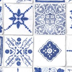 CK36621 Morrocan Tiles Wallpaper Blue CREATIVE KITCHENS Norwall Wallcovering