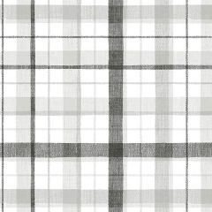 CK36628 Linen Plaid Wallpaper Black, Grey CREATIVE KITCHENS Norwall Wallcovering