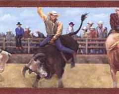 Bullriding Rodeo Wallpaper Border- 1 left
