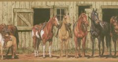 Horse Stable Wallpaper Border