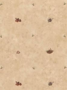 Beige Country Garden Wallpaper PC96123