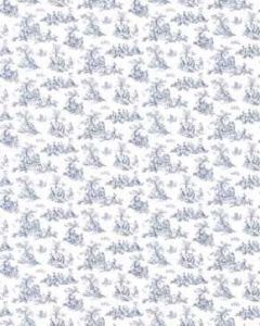 French Style Blue Toile Wallpaper CN24619 - Patton Norwall