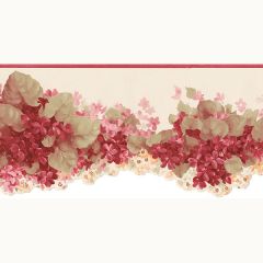 CO77197DC Hortensia Wallpaper Border Red, Green, Cream Pretty Prints 4 Norwall Wallcovering
