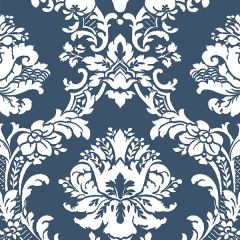 CS35600 Document Damask Wallpaper Blue, Pearl Classic Silks 2 Norwall Wallcovering