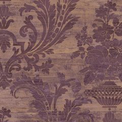CS35602 Sari Damask Wallpaper Metallic Gold, Purple Classic Silks 2 Norwall Wallcovering