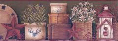 Primitive Shelf Wallpaper Border