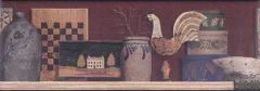 Folk Art Shelf Wallpaper Border