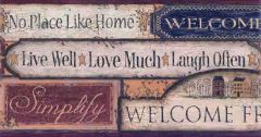 Country Sign Wallpaper Border