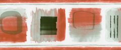 Red and Gray Color Block Wallpaper Border-Norwall CT78155FB
