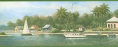 Intercoastal Waters Wallpaper Border - Chesapeake CW32112B 
