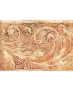 Acanthus Scroll Tuscan Colors Wallpaper Border