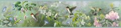 Ruby Green Hummingbird Garden Wallpaper Border Chesapeake BBC48531B