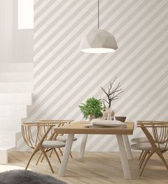 Diagonal Stripe Wallpaper Grey, Dove, Seagull ST36914