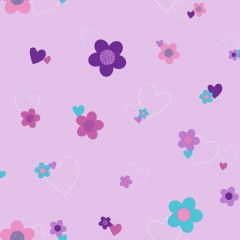 Walt Disney Kids Ii Flower & Hearts Wallpaper