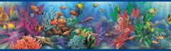 Flip Blue Aquarium Portrait Wallpaper Border Chesapeake BBC92341B