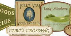 Country Club Golfing Wallpaper Border