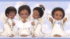 Blue Angel Babies Wallpaper Border