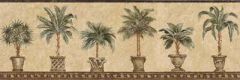 Tropical Palm Tree Wallpaper Border- 1 ROLL LEFT