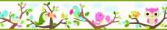Island Beat Green Forest Friends Scroll Wallpaper Border Chesapeake BBC46362B