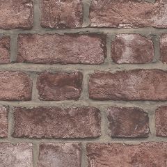 FH37518 Farmhouse Brick Wallpaper Red, Cajun Rust Living Norwall Wallcovering