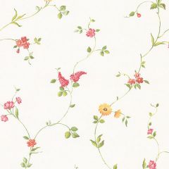FK26958 Multi Floral Trail Wallpaper Yellow, Red, Green Fresh Kitchens 5 Norwall Wallcovering