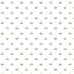 FK34403 Mini Tulip Wallpaper Yellow, Grey Fresh Kitchens 5 Norwall Wallcovering