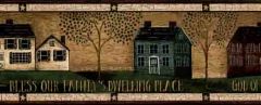Mustard Country Dwelling Wall Paper Border