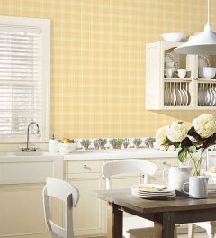 FK78457 Kitchen Herb Wallpaper Border Yellow, Green, Pink Fresh Kitchens 5 Norwall Wallcovering