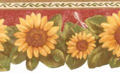 Sunflower and Dragonfly Wallpaper Border