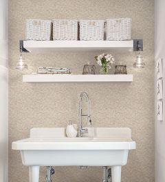 G67415 Shades of Taupe Faux 1/2" Tiles Taupes, Off White Natural FX Norwall Wallcovering