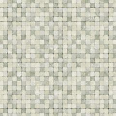 G67416 Shades of Blue/Green Faux 1/2" Tiles Greens, Blue/Greens Natural FX Norwall Wallcovering
