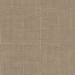 G67454 Medium Brown Linen Grid Wallpaper Natural FX Norwall Wallcovering