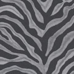 G67492 Black, Grey Zebra Print Wallpaper Natural FX Norwall Wallcovering