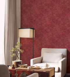 G67511 Burnt Red Croc Skin Wallpaper Natural FX Norwall Wallcovering