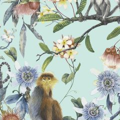 G67957 Lemur Wallpaper Green, Blue, Turquoise, Aqua, Tidewater Organic textures Norwall Wallcovering