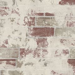 G67988 Brick Wallpaper Red, Beige, Brown, Sand, Wine Organic textures Norwall Wallcovering