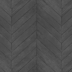 G67996 Chevron Wood Wallpaper Black, Charcoal, Pepper, Ink Farmhouse Living Norwall Wallcovering