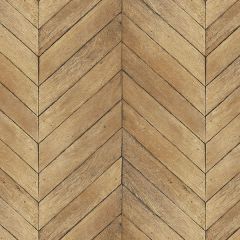 G67998 Chevron Wood Wallpaper Warm Brown, Ginger, Spiced Mustard Farmhouse Living Norwall Wallcovering