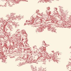 GC29851 Romantic Toile Wallpaper Red, Cream Manor House Norwall Wallcovering