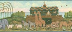 Noah's Ark and Animals Wallpaper Border