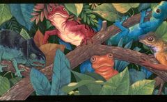 Lizard Black Wallpaper Border
