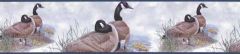 A Family of Geese Blue Wallpaper Border
