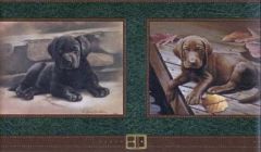 Green Labrador Dog Wallpaper Border