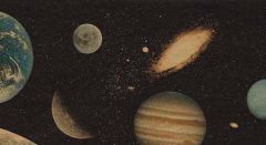 Black Outer Space Wallpaper Border