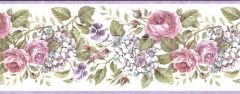 Lilac and Rose Wall Paper Border