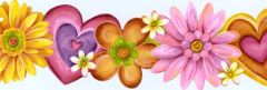 Flower and Heart Power Wallpaper Border