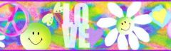 Peace and Love Tie Dyed Wallpaper Border