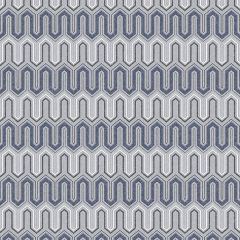 GX37611 Zig Zag Wallpaper Navy, Grey, Midnight Blue GeometriX Norwall Wallcovering